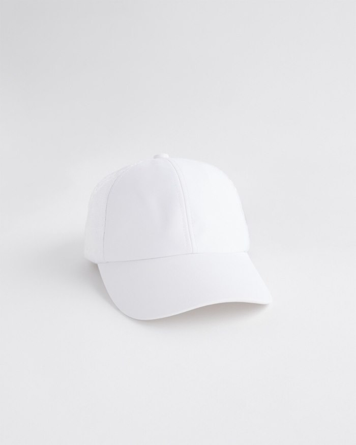 Women's Neema Sequin Baseball Cap - White