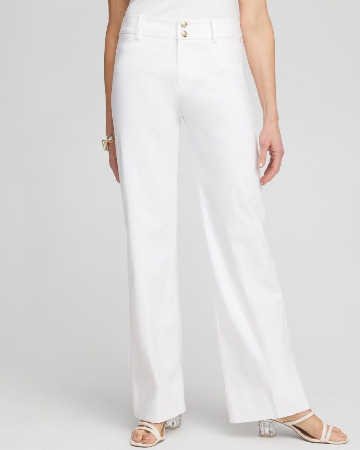 Women's Trapunto Wide Leg Pants - Alabaster