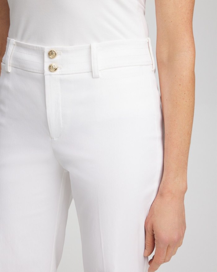 Women's Trapunto Wide Leg Pants - Alabaster