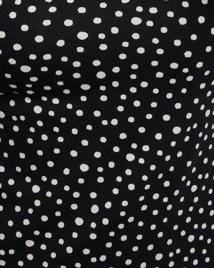 Women's Touch of Cool Polka Dot Polished Tank - Black