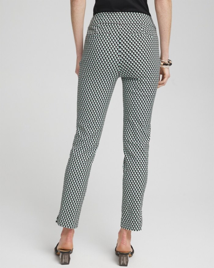 Women's Brigitte Dot Grid Ankle Pants - Black/Alabaster