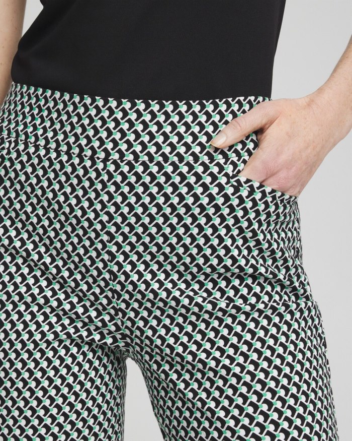 Women's Brigitte Dot Grid Ankle Pants - Black/Alabaster