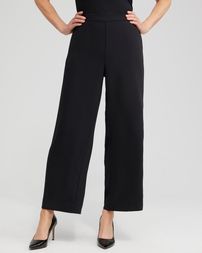 Women's Black Wide Leg Soft Pants - Black