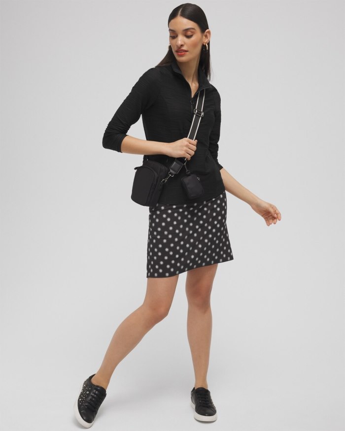 Women's Zenergy UPF Polka Dot Pleat Skort - Black