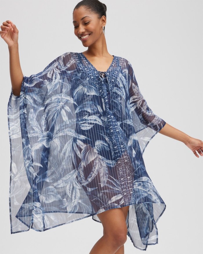 Women's Miraclesuit Tropica Caftan Coverup - Navy