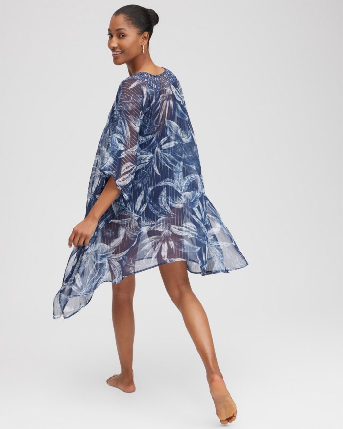 Women's Miraclesuit Tropica Caftan Coverup - Navy