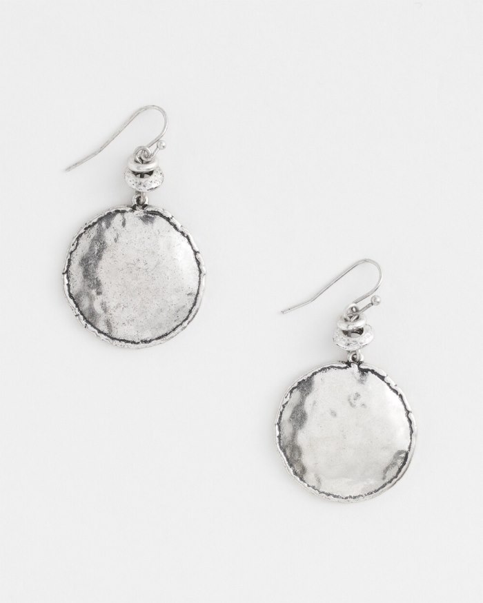 Women's Tayla Drop Silver Earrings - Silver - Click Image to Close