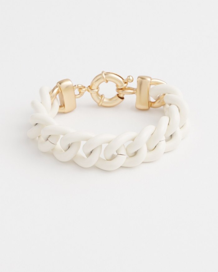 Women's White Links Bracelet - White