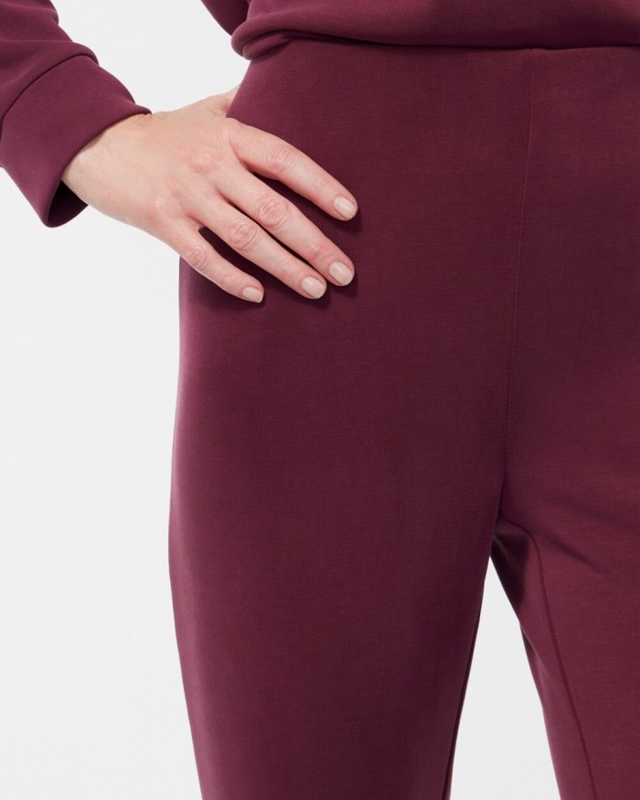 Women's Zenergy Sueded Scuba Pants - Deep Merlot