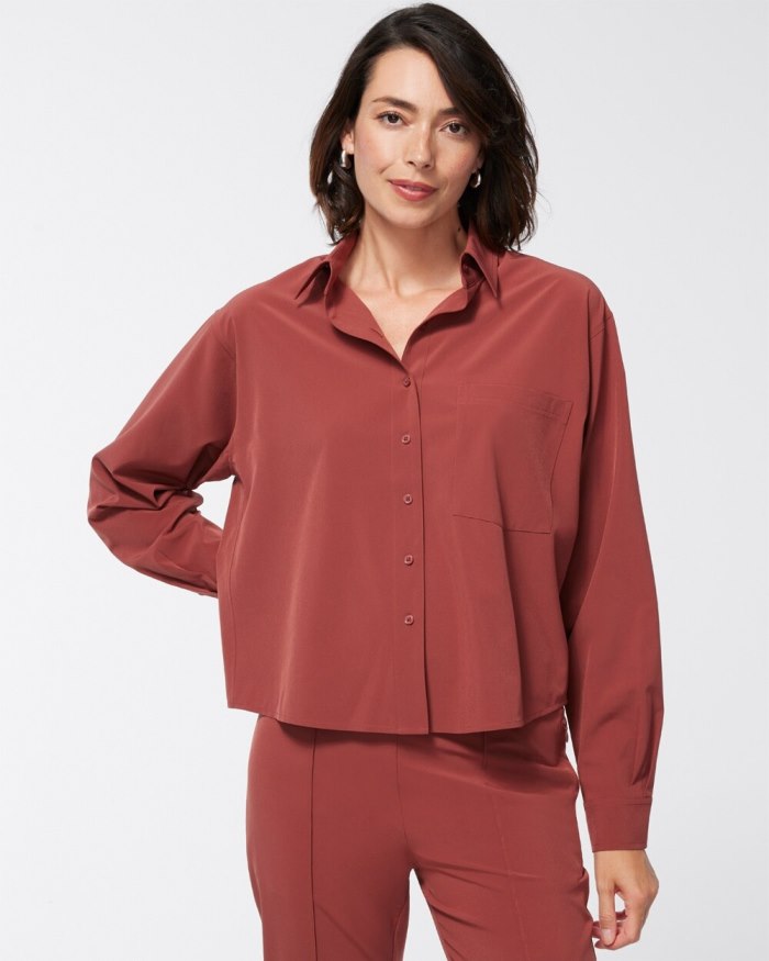 Women's Zenergy Neema Cropped Shirt - Sable Brown