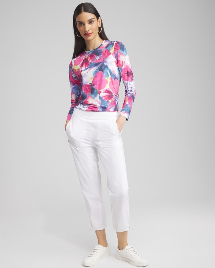 Women's Zenergy UPF Knit Floral Tee - Magenta Rose