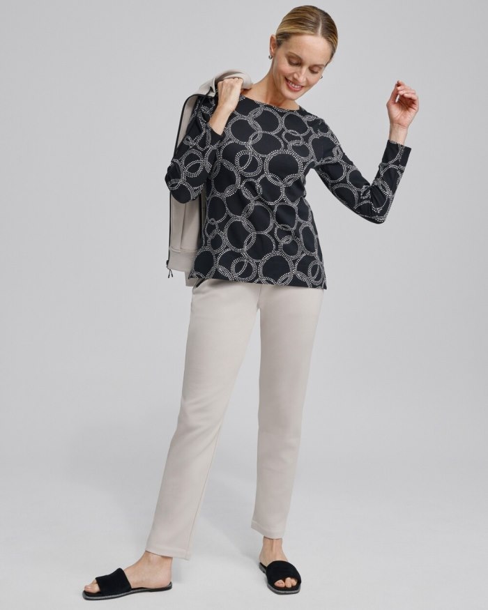 Women's Zenergy Circle Print Pullover - Smokey Taupe