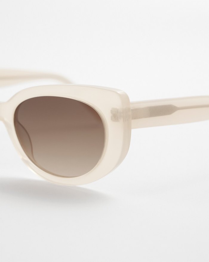 Women's Nude Cateye Sunglasses - Nude