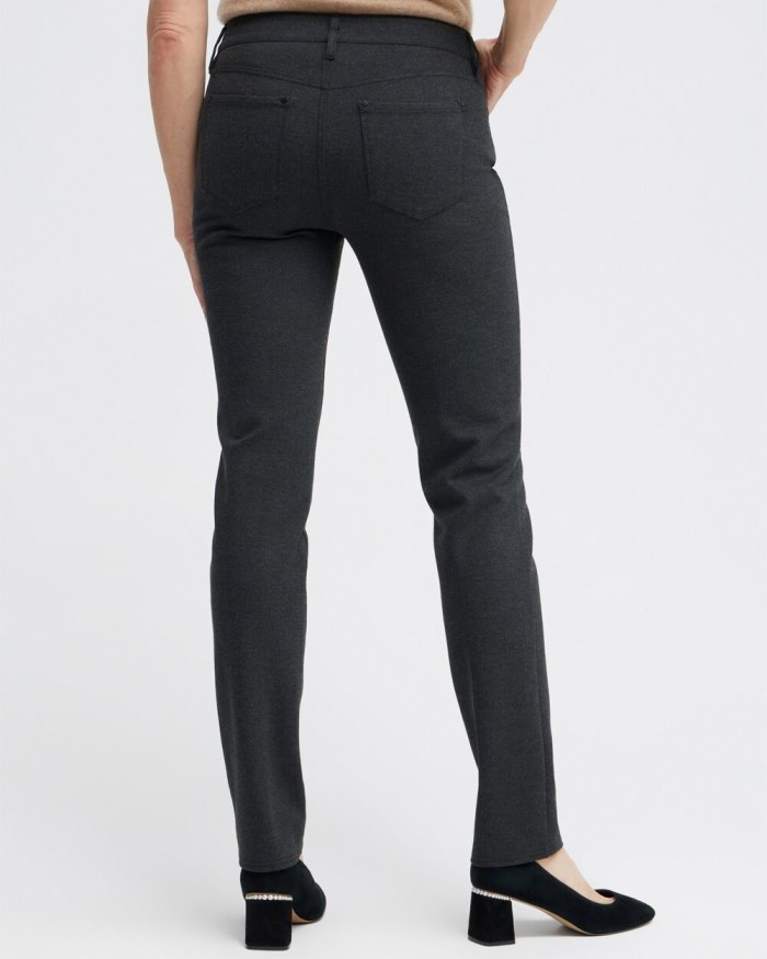 Women's Ponte 5-Pocket Slim Pants - Graphite Heather Gray