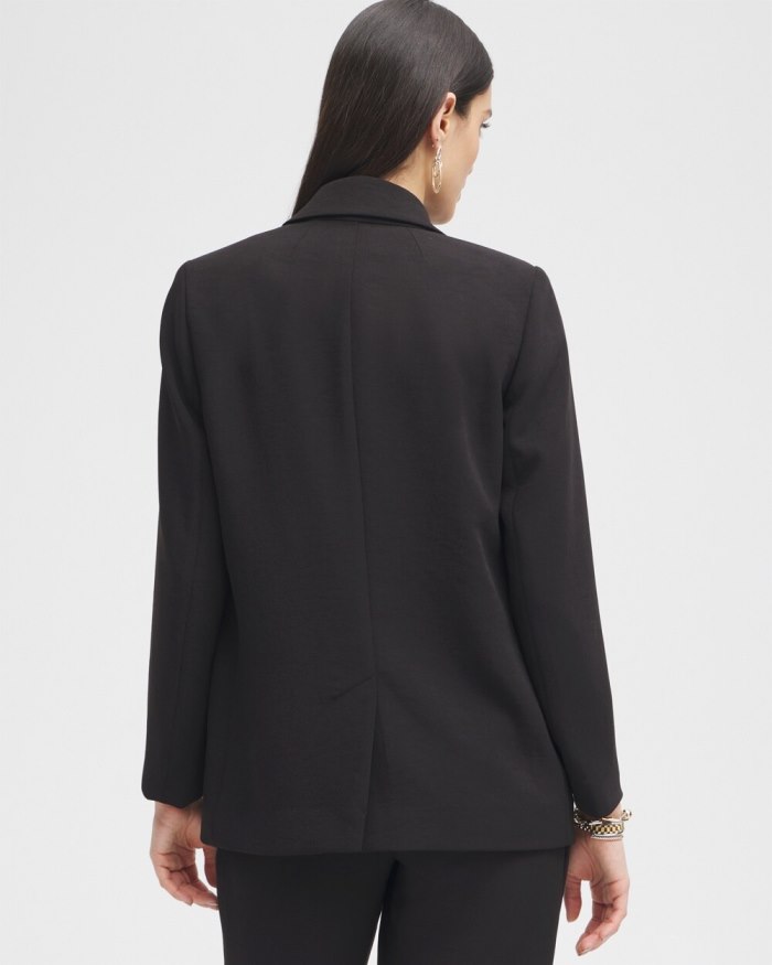 Women's Black Label Boyfriend Blazer - Black