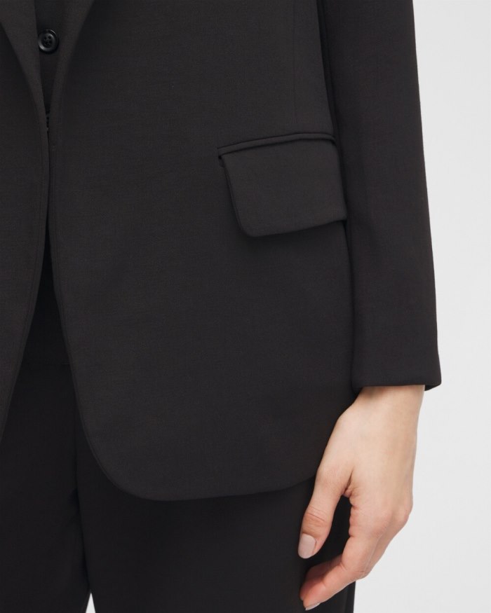 Women's Black Label Boyfriend Blazer - Black