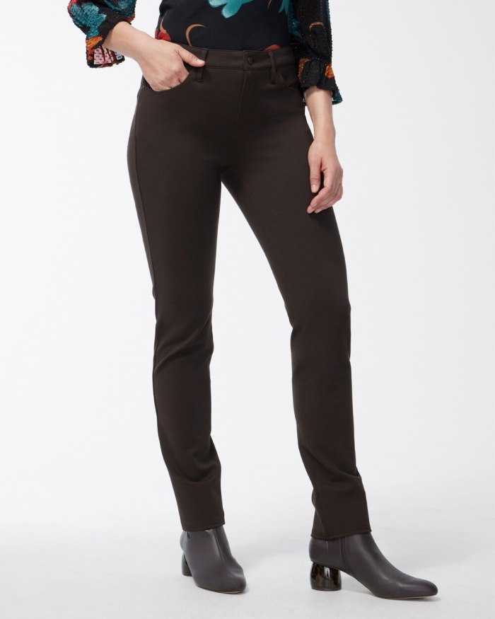 Women's Ponte 5-Pocket Slim Pants - Cocoa Bean