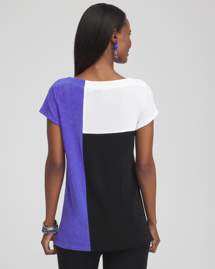 Women's Travelers Colorblock Tunic - Purple Nightshade