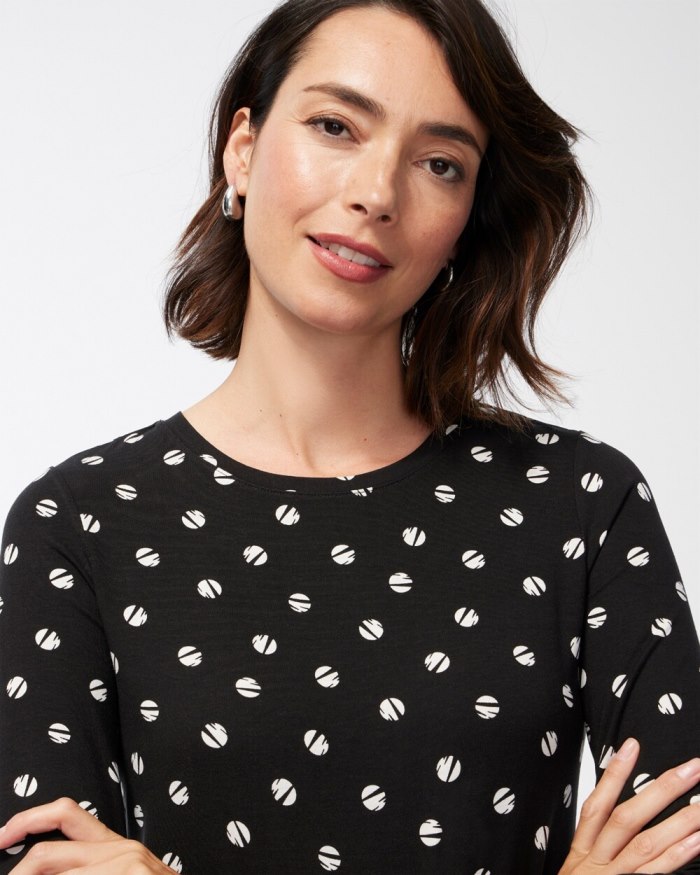 Women's Touch of Cool Space Dot Layering Tee - Black