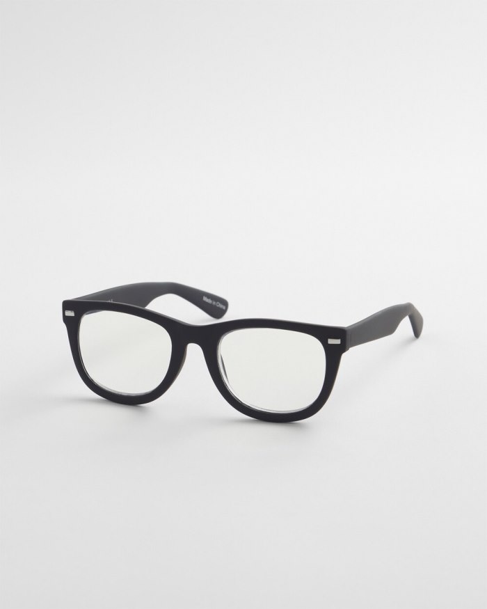 Women's Matte Black Readers - Black - Click Image to Close