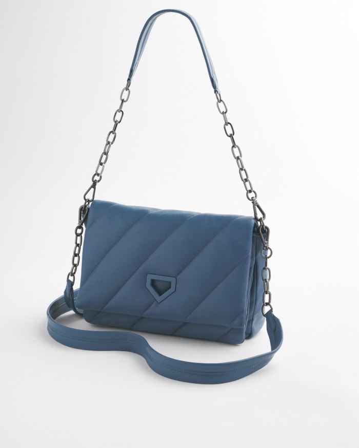 Women's Blue Quilted Bag - Blue Echo