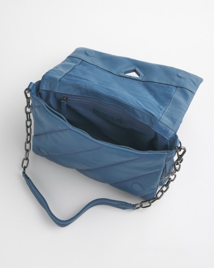 Women's Blue Quilted Bag - Blue Echo