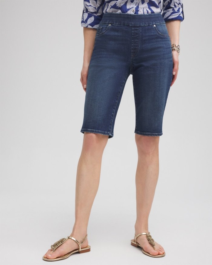 Women's 11" Pull-on Denim Shorts - Inverness Indigo