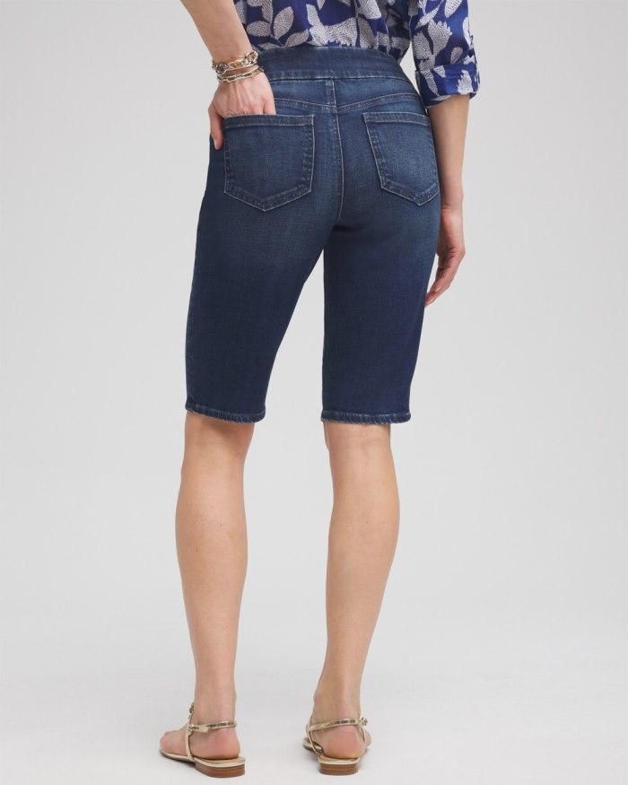 Women's 11" Pull-on Denim Shorts - Inverness Indigo