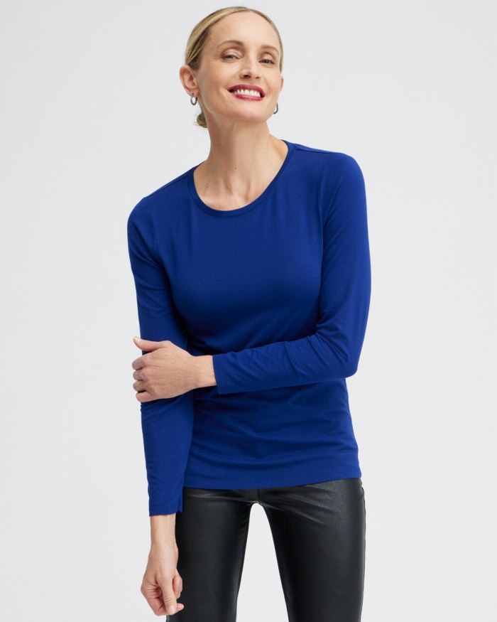 Women's Touch of Cool Layering Tee - Cobalt Night - Click Image to Close