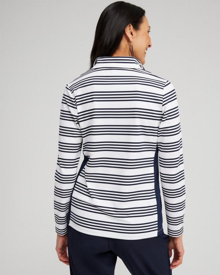 Women's Zenergy UPF Stripe Long Sleeve Top - Classic Navy