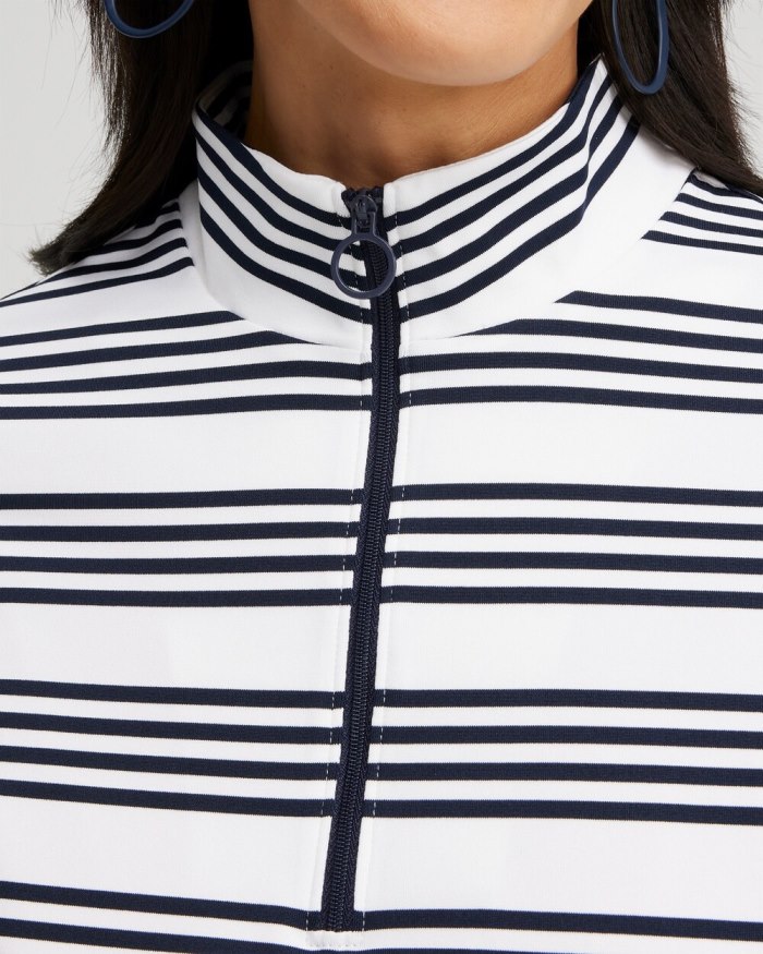 Women's Zenergy UPF Stripe Long Sleeve Top - Classic Navy