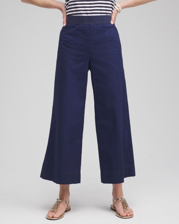 Women's Poplin Culotte Pants - Victory Blue