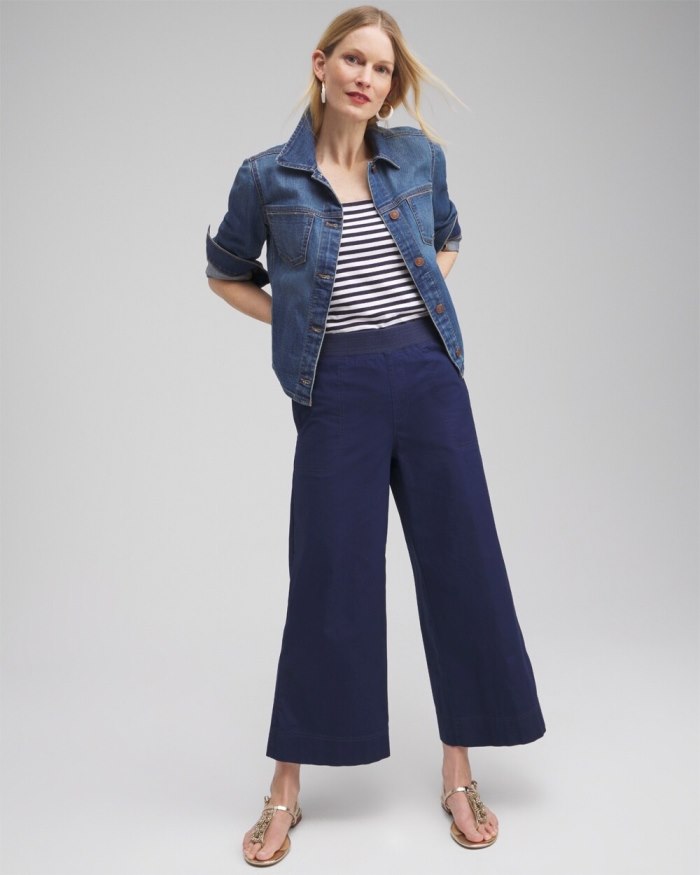 Women's Poplin Culotte Pants - Victory Blue