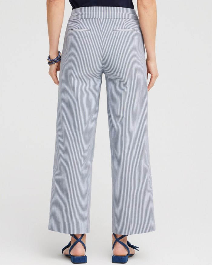 Women's Brigitte Stripe Wide Leg Crops - PROMENADE