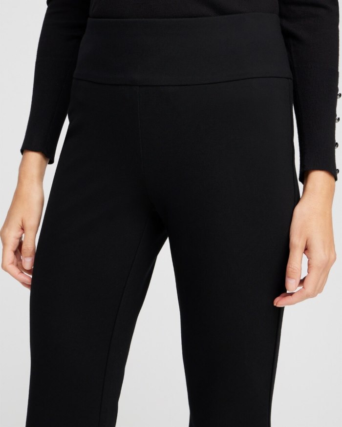 Women's Ponte Ultra Flare Pants - Black