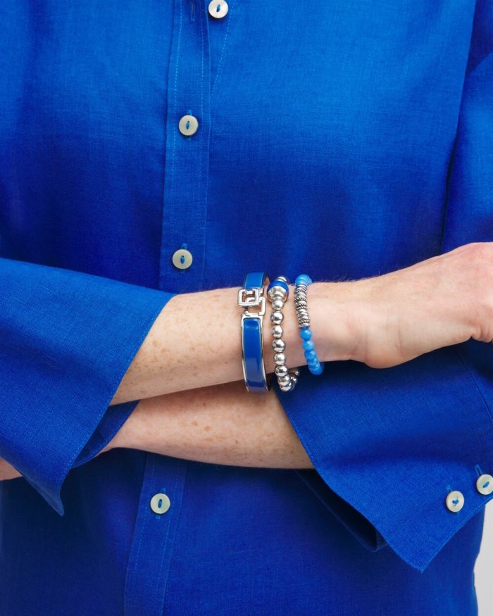 Women's Blue Chico's Click Bangle - Intense Azure