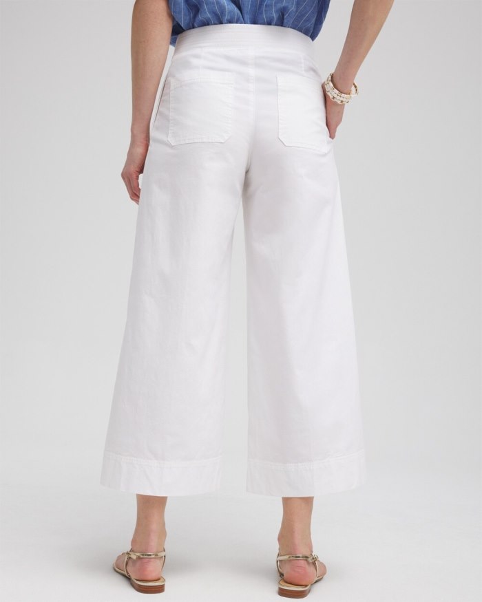 Women's Poplin Culotte Pants - Alabaster