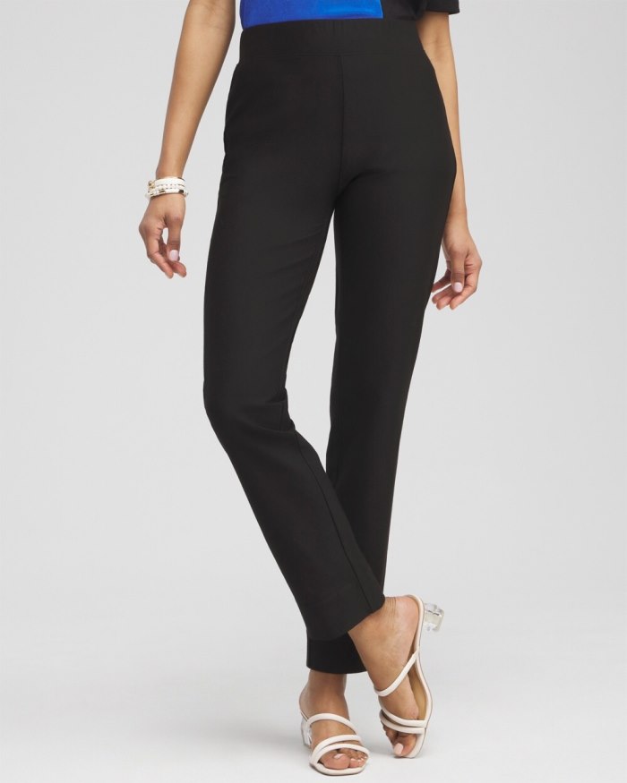 Women's Travelers Collection Crepe Pants - Travelers Black - Click Image to Close