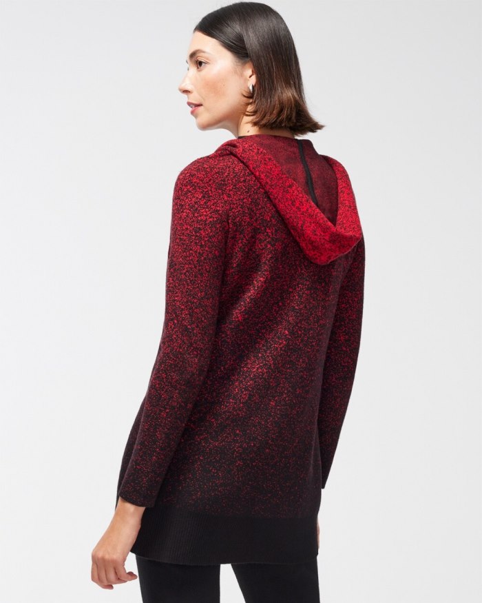 Women's Zenergy Luxe Cashmere Blend Ombre Cardigan - Wild Poppy