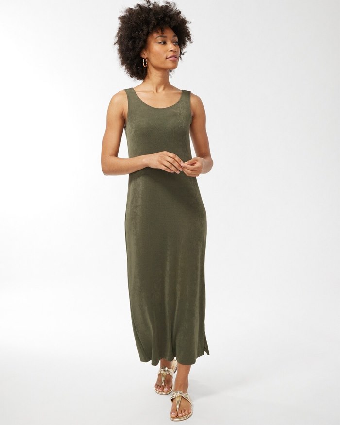 Women's Travelers Classic Tank Dress - Jungle Floor - Click Image to Close