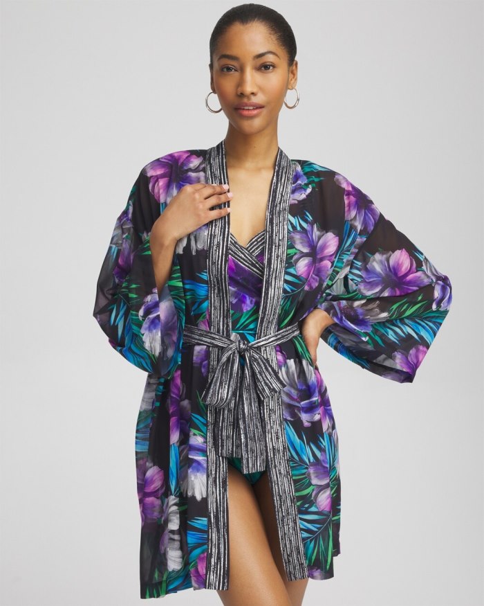 Women's Miraclesuit Flora Aura Kimono - Multi - Click Image to Close