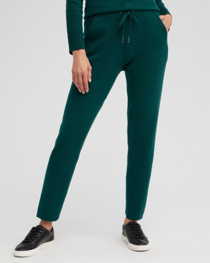 Women's Zenergy Luxe Cashmere Blend Ankle Pants - Enchanted Forest