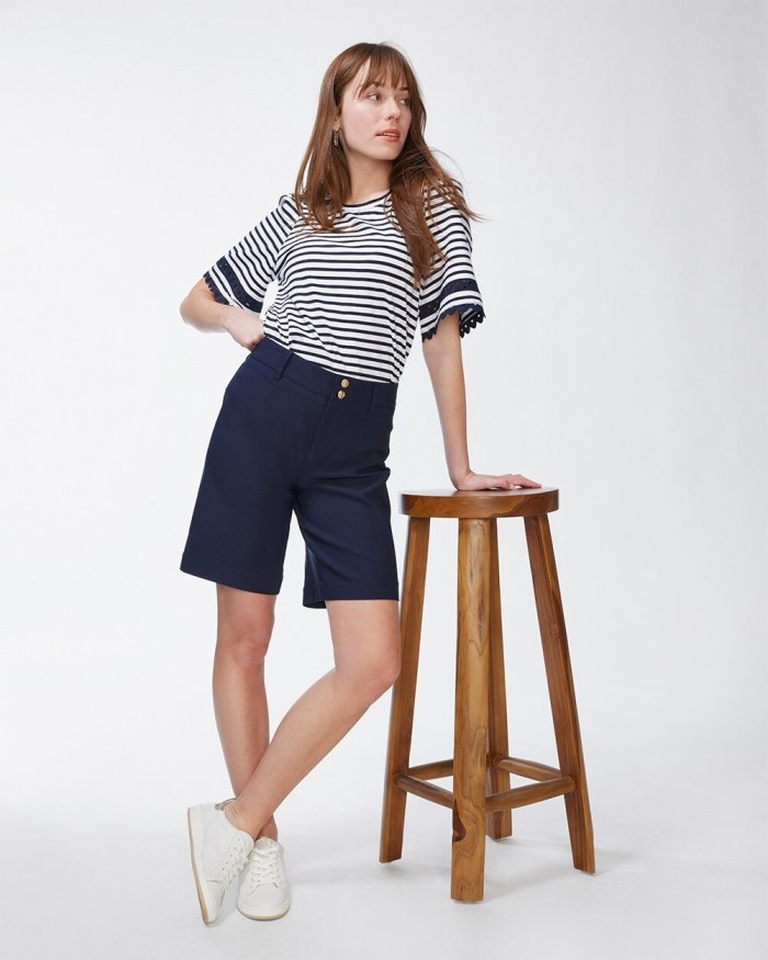 Women's Trapunto Shorts - Classic Navy