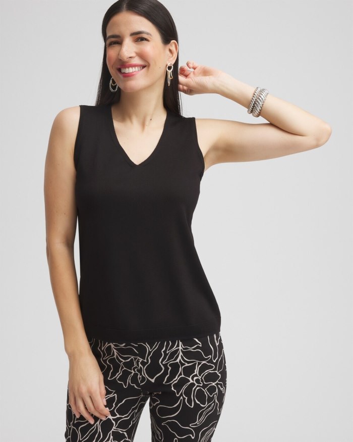 Women's Spun Rayon Tank - Black