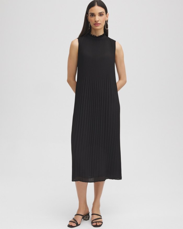 Women's Black Label Pleat Dress - Black