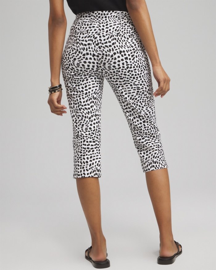 Women's Brigitte Square Print Capris - Alabaster