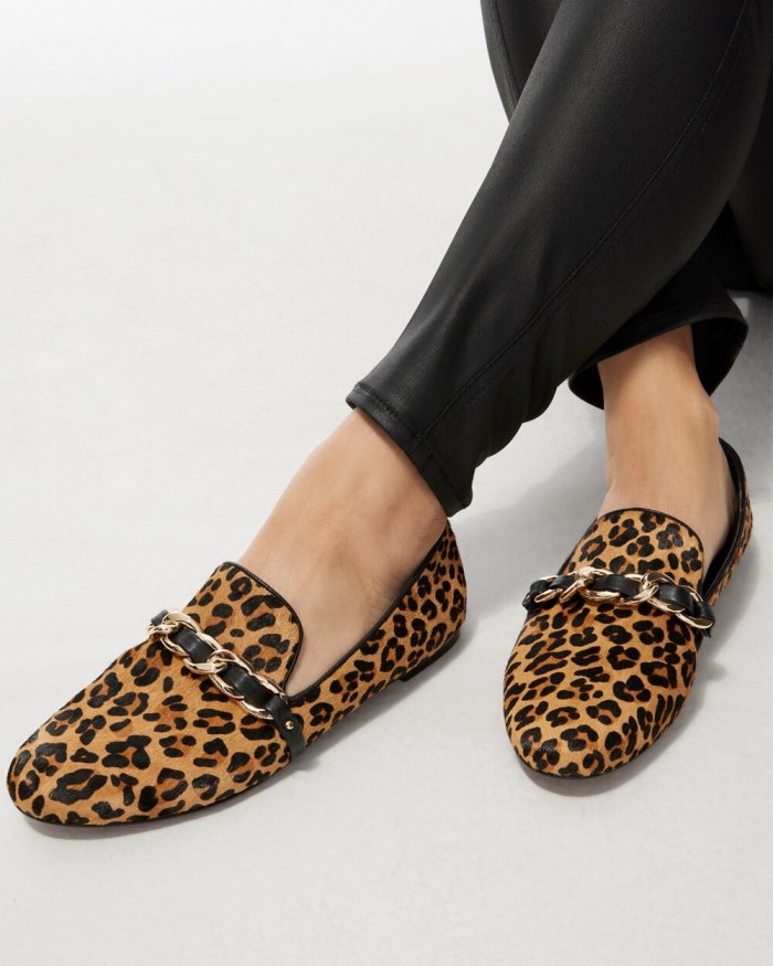 Women's Animal Print Loafers - Leopard