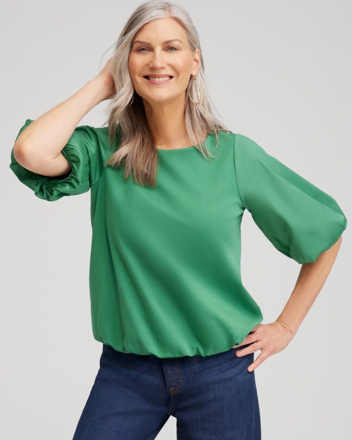 Women's Bubble Hem Top - Twisted Ivy