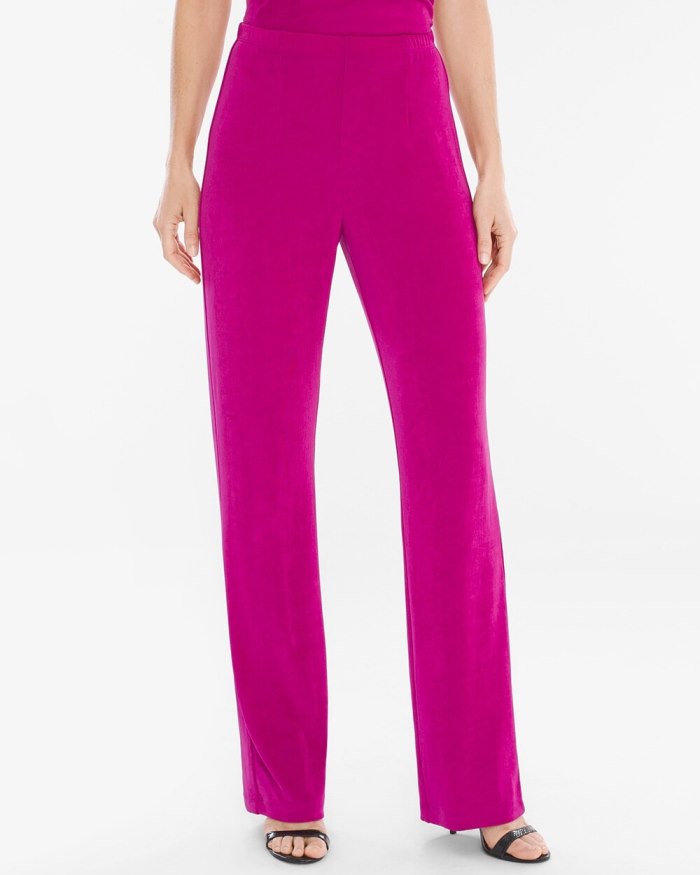 Women's Travelers Classic No Tummy Pants - Fleur Fuchsia - Click Image to Close