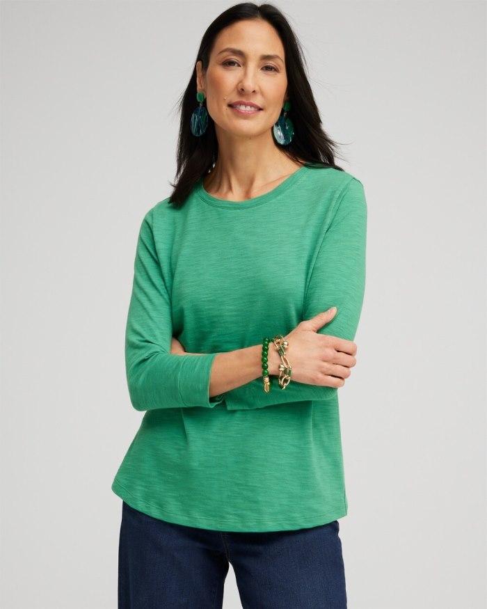 Women's 3/4 Sleeve Tee - Twisted Ivy - Click Image to Close